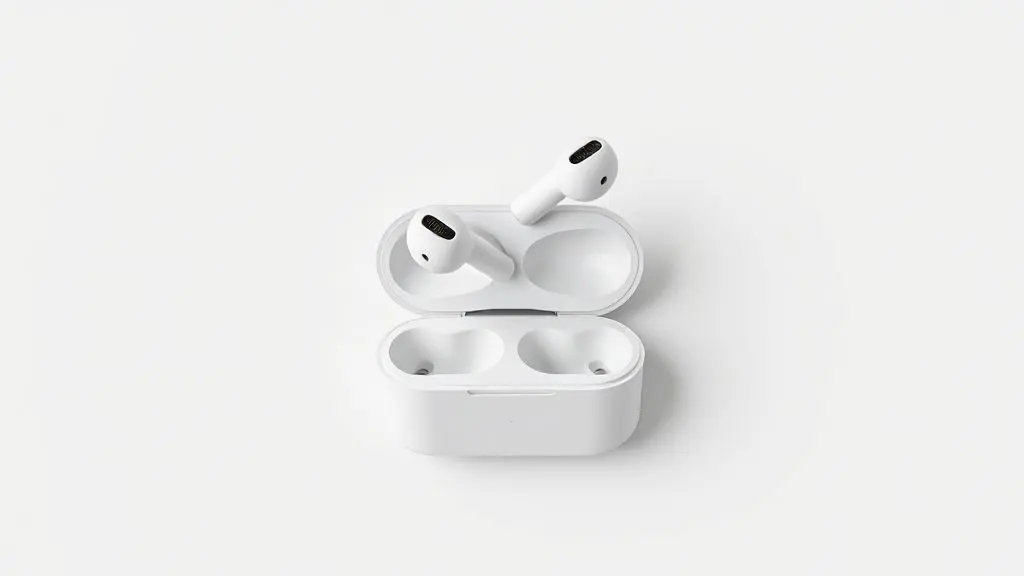 Análise completa do fone de ouvido sem fio QCY T13, mostrando os fones brancos e seu estojo de carregamento em um fundo neutro e bem iluminado.