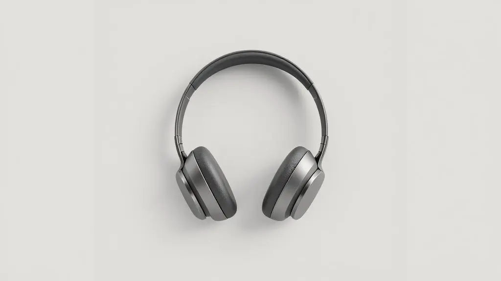 Um par de fones de ouvido Bluetooth modernos e sem marca, perfeitamente centralizados em um fundo neutro e limpo, representando um guia completo de conexão.