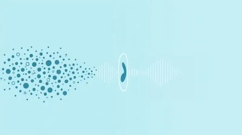 Ilustração conceitual que demonstra a tecnologia de cancelamento de ruído, com ondas sonoras externas sendo neutralizadas antes de chegarem ao ouvido.