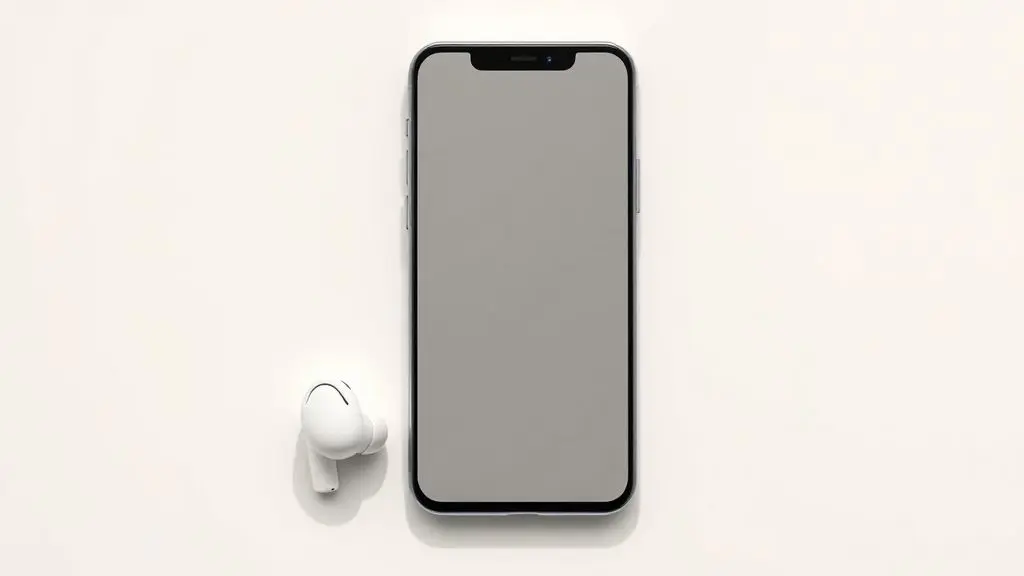 Guia passo a passo mostrando como conectar um fone de ouvido Bluetooth sem fio a um celular Samsung, com os dois dispositivos em destaque.