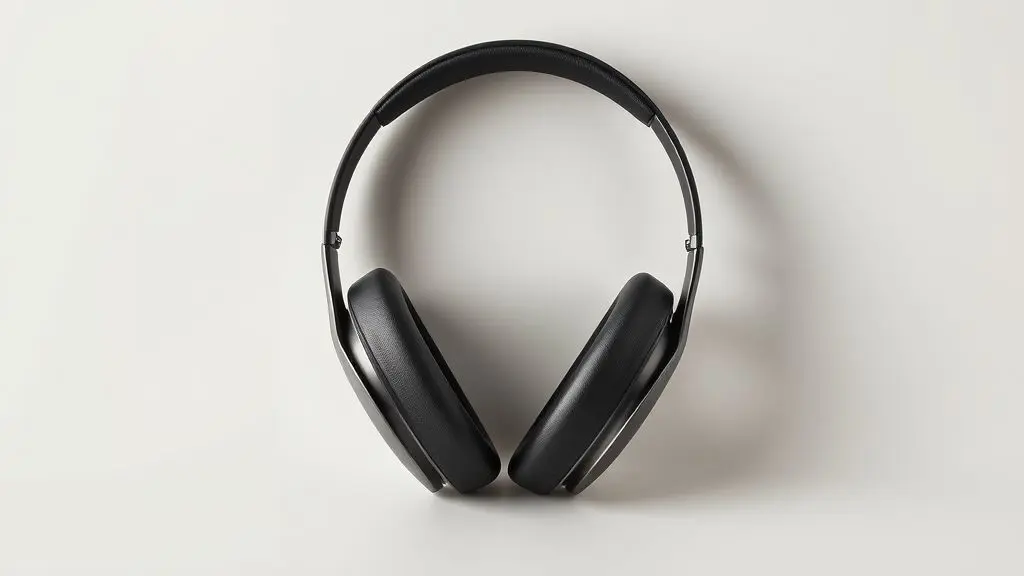 Um par de fones de ouvido Bluetooth modernos e sem marca em um fundo neutro, representando os melhores fones de ouvido JBL para comprar.