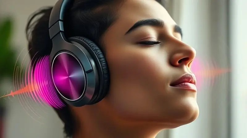 Pessoa imersa na música com fones de ouvido, ilustrando a importância da alta qualidade sonora em fones bluetooth.