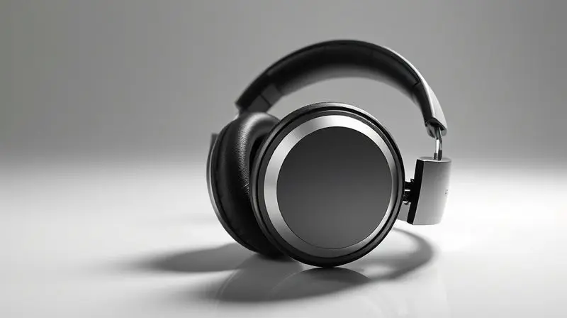 Imagem detalhada de um fone de ouvido do tipo over-ear (circumaurais), mostrando o design grande da concha que cobre toda a orelha.