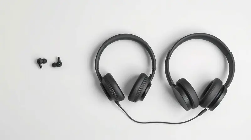 Comparativo visual dos três tipos de design de fone de ouvido: in-ear (intra-auricular), on-ear (supra-aural) e over-ear (circum-aural).